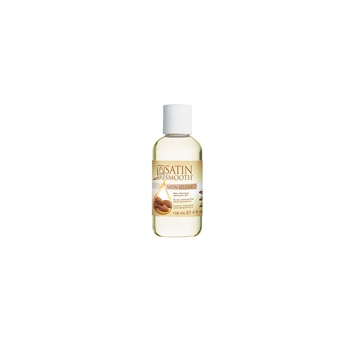Frontage of Satin Release® Wax Residue Remover with white color lid